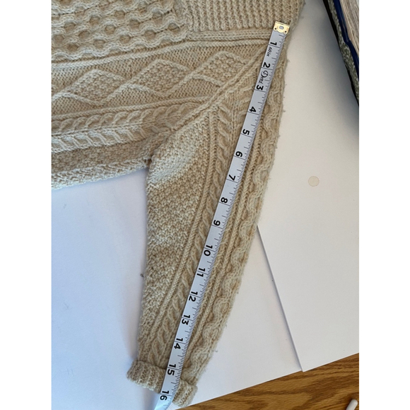 Toddlers Vintage 80’s Aran Knit Handmade Irish Fisherman Sweater - Picture 8 of 8